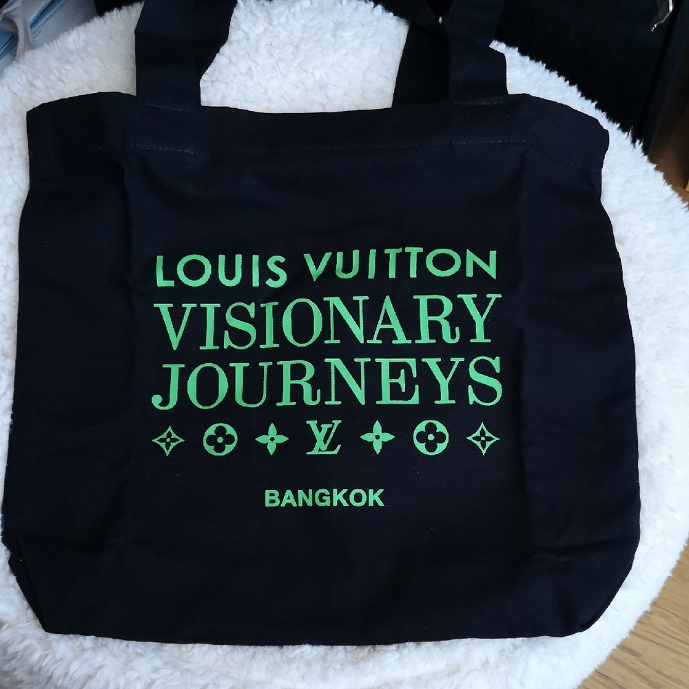 Louis Vuitton Black and Green Visionary Journeys Canvas Tote